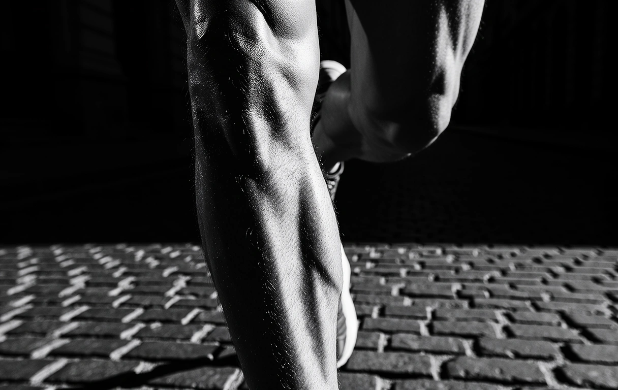 Anatomical detail suggesting physical precision and habit